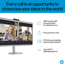HP OmniStudio X All-in-One Desktop Next Gen AI 32-c1075t PC, Windows 11 Home, 31.5", Intel Core Ultra 7, 16GB RAM, 1TB SSD, 4K UHD, Meteor silver