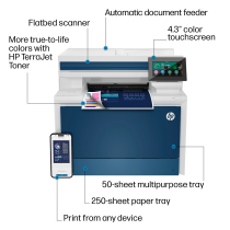 HP Color LaserJet Pro MFP 4301fdw Wireless Printer, AI-capable