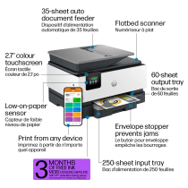 HP OfficeJet Pro 9125 All-in-One Printer with 3 months free Instant Ink, AI-capable