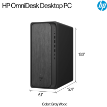 HP OmniDesk Desktop M02-0085m PC, Windows 11 Home,&amp;nbsp;AMD Ryzen&amp;trade; 7,&amp;nbsp;16GB RAM,&amp;nbsp;1TB SSD,&amp;nbsp;Gray wood