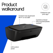 HP DeskJet 2955 All-in-One Printer with 3 months free Instant Ink, AI-capable